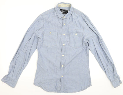 Topman Mens Blue    Button-Up Size S
