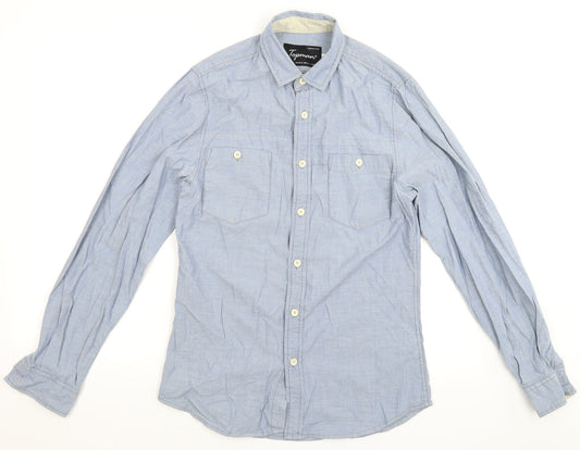 Topman Mens Blue    Button-Up Size S