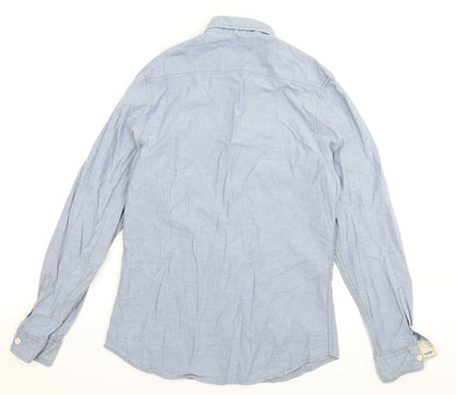 Topman Mens Blue    Button-Up Size S
