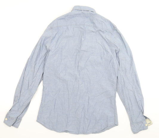 Topman Mens Blue    Button-Up Size S