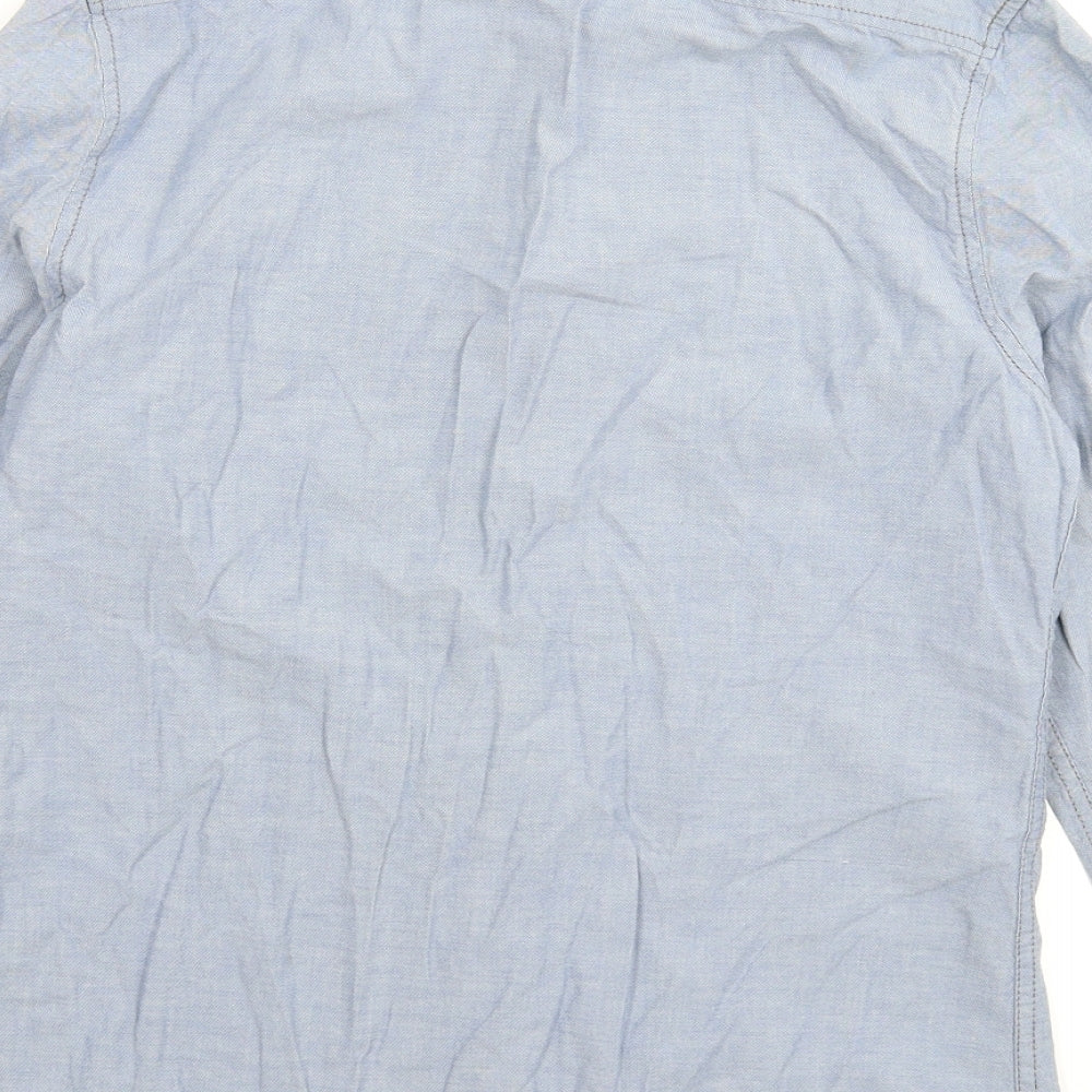 Topman Mens Blue    Button-Up Size S