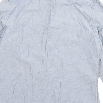 Topman Mens Blue    Button-Up Size S