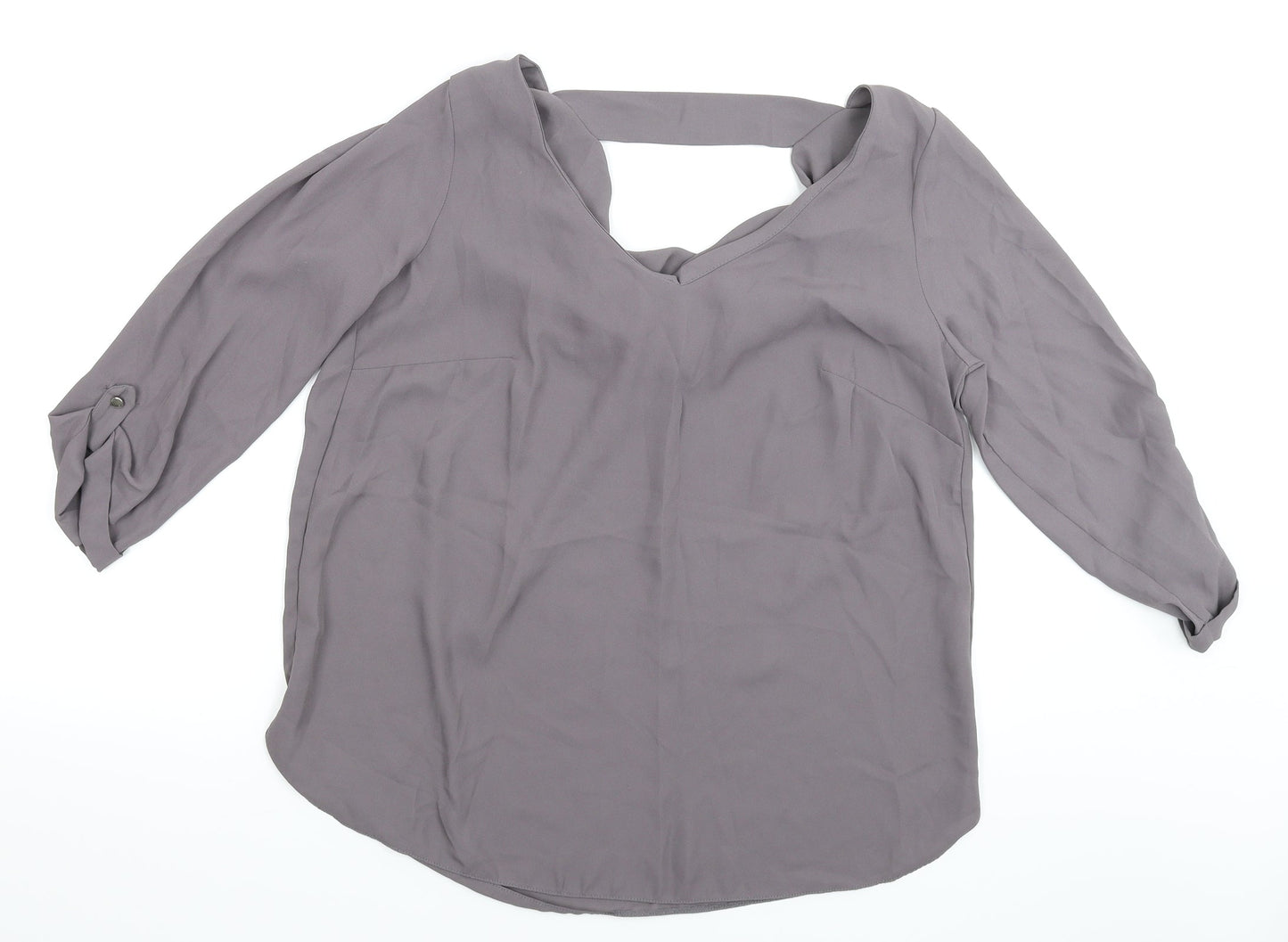 George Womens Grey   Basic Blouse Size 10