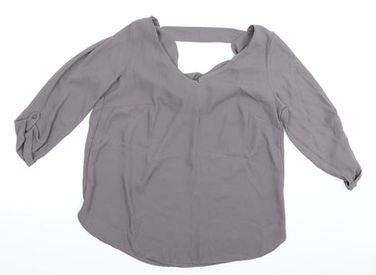 George Womens Grey   Basic Blouse Size 10