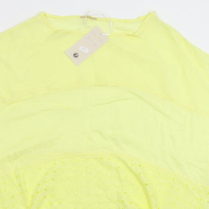 J&L Womens Yellow   Basic T-Shirt One Size