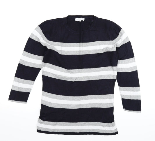 Red Herring Womens Multicoloured Striped Knit Pullover Jumper Size 14