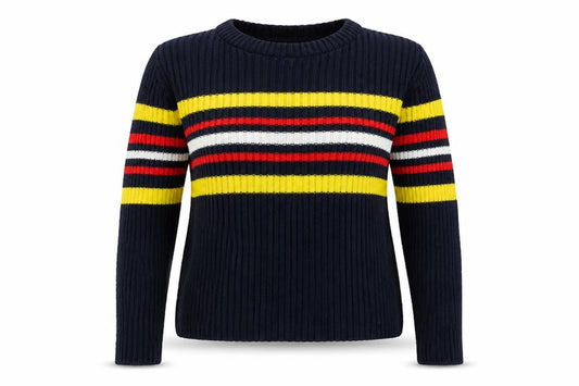 Daisy Street Womens Blue Striped Knit Pullover Jumper Size 12