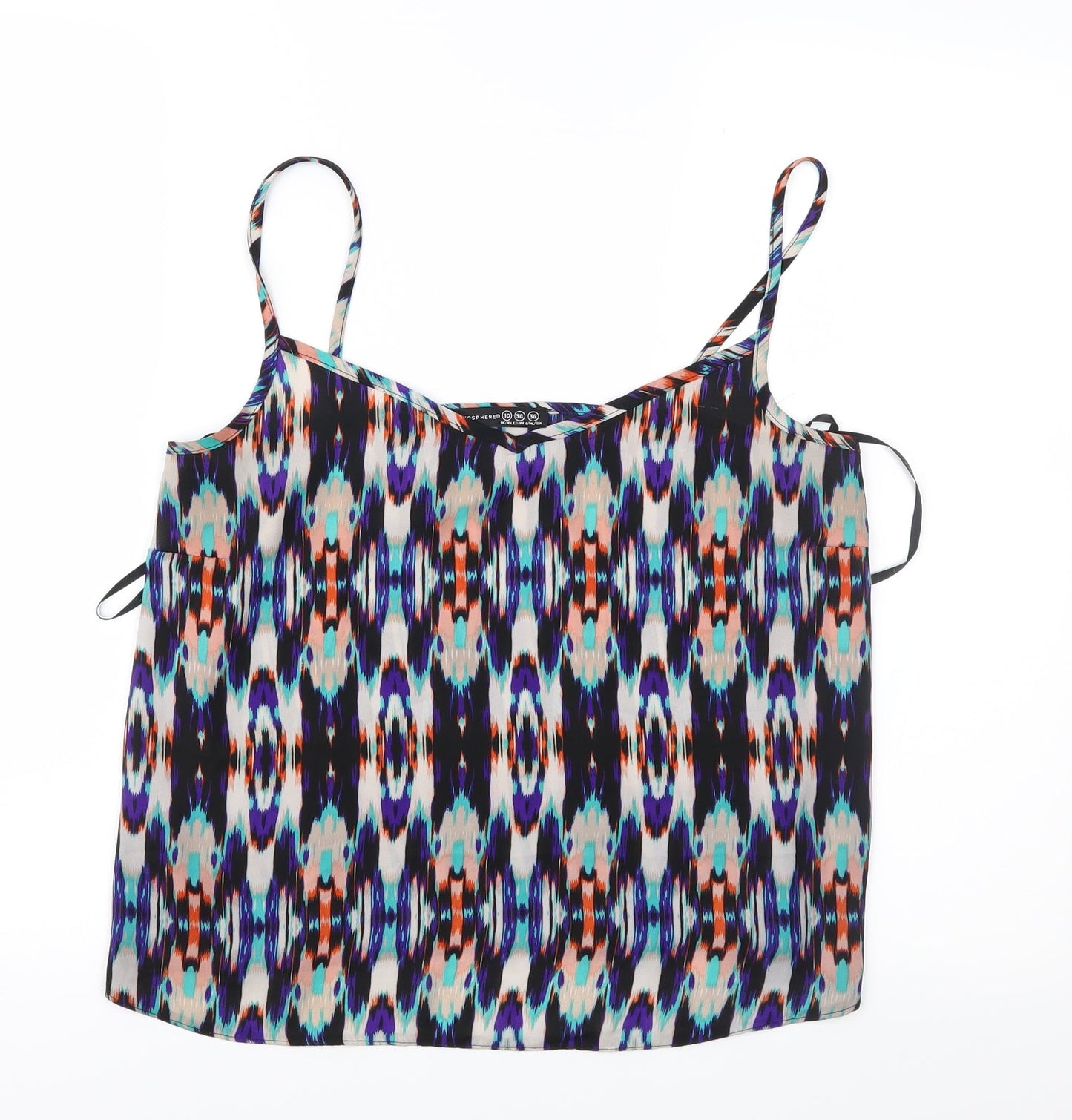 Womens UK Size 10 Atmosphere Multicoloured Camisole Blouse