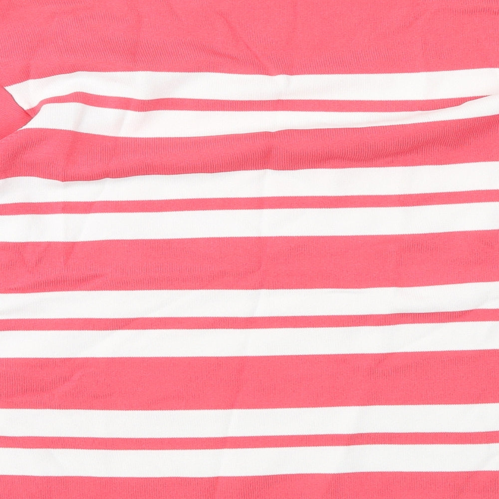 Marks and Spencer Womens Pink Striped Knit Pullover Jumper Size 12