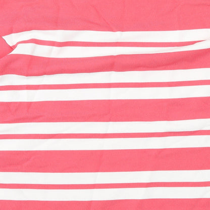 Marks and Spencer Womens Pink Striped Knit Pullover Jumper Size 12