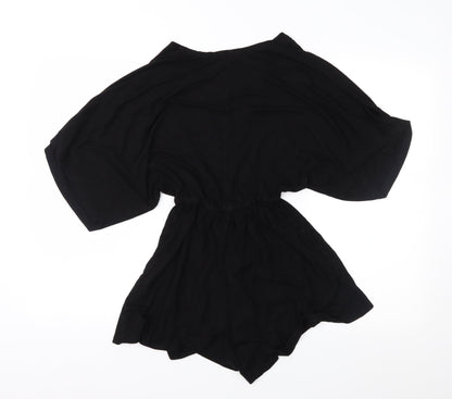Topshop Womens Black  Jersey Playsuit One-Piece Size 6