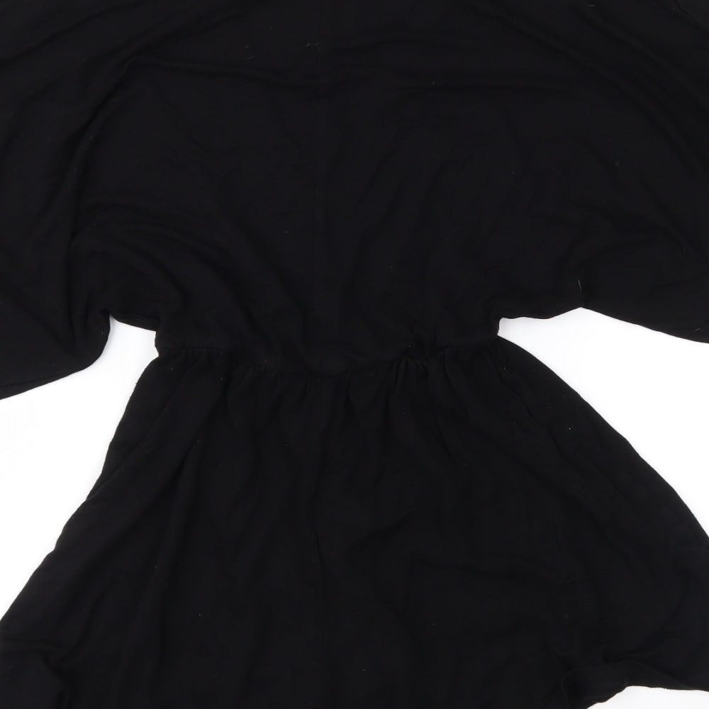 Topshop Womens Black  Jersey Playsuit One-Piece Size 6