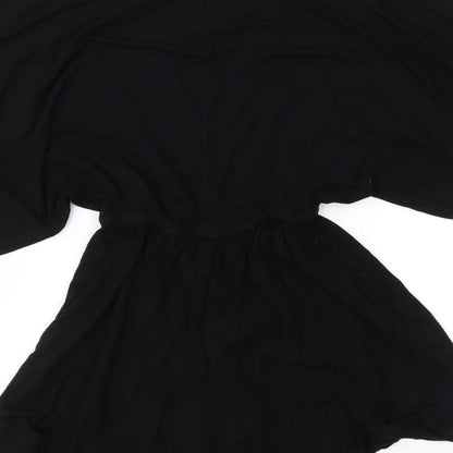 Topshop Womens Black  Jersey Playsuit One-Piece Size 6