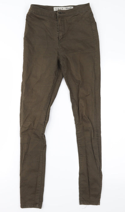 Denim & Co. Womens Green  Denim Skinny Jeans Size 6 L29 in