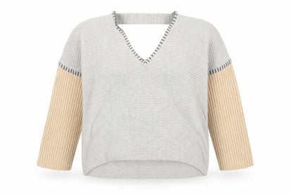 Villa Womens Grey  Knit Pullover Jumper Size L