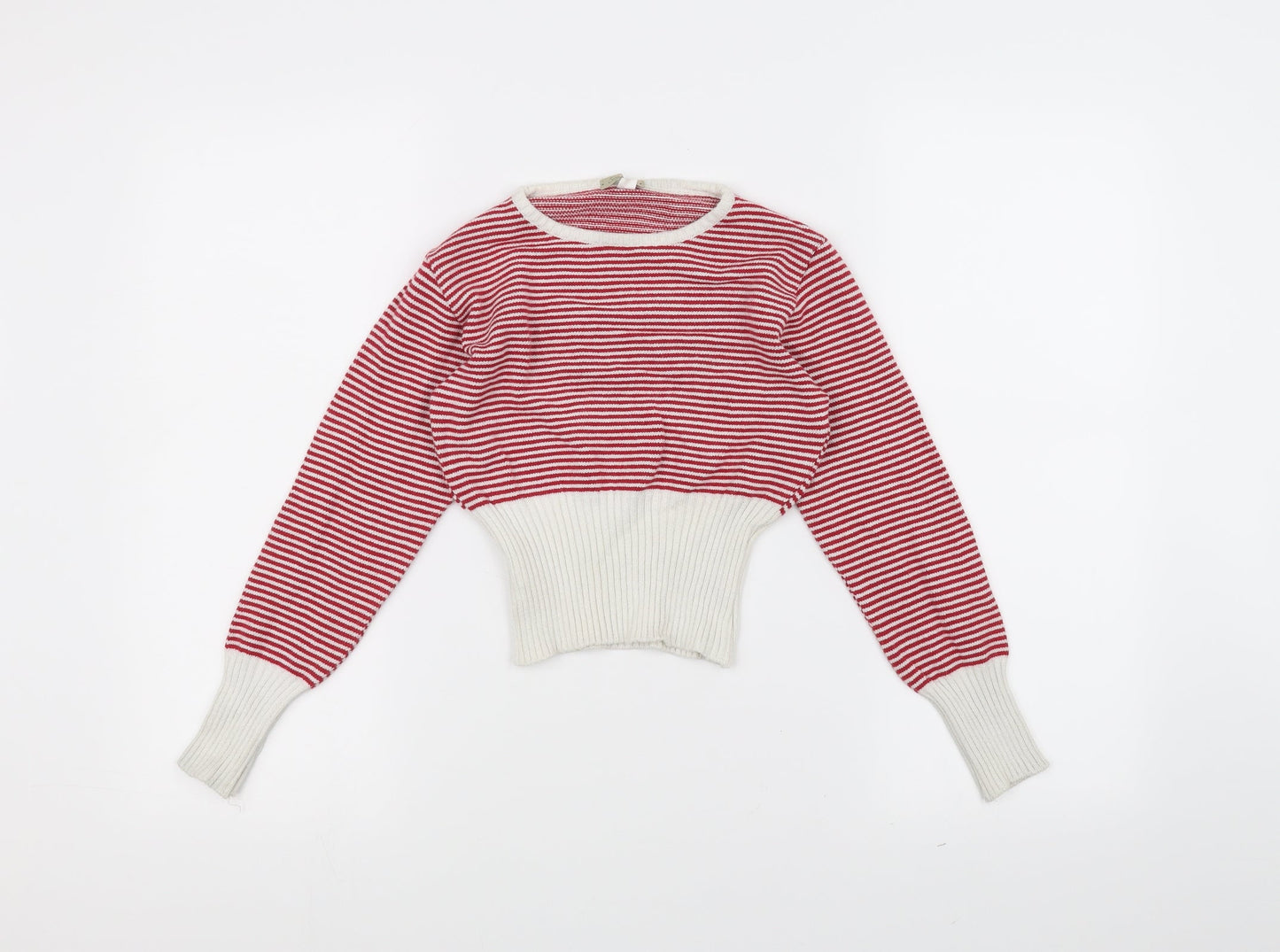 sissymissy Girls Red Striped Knit Pullover Jumper Size 12 Years