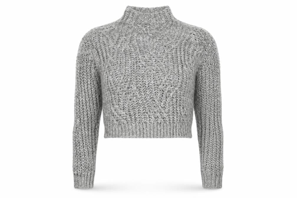 Tu Womens Grey  Knit Pullover Jumper Size 10