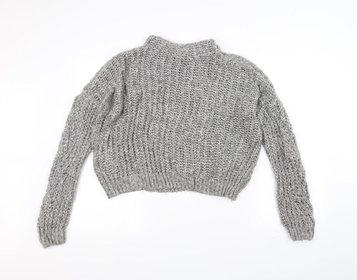 Tu Womens Grey  Knit Pullover Jumper Size 10