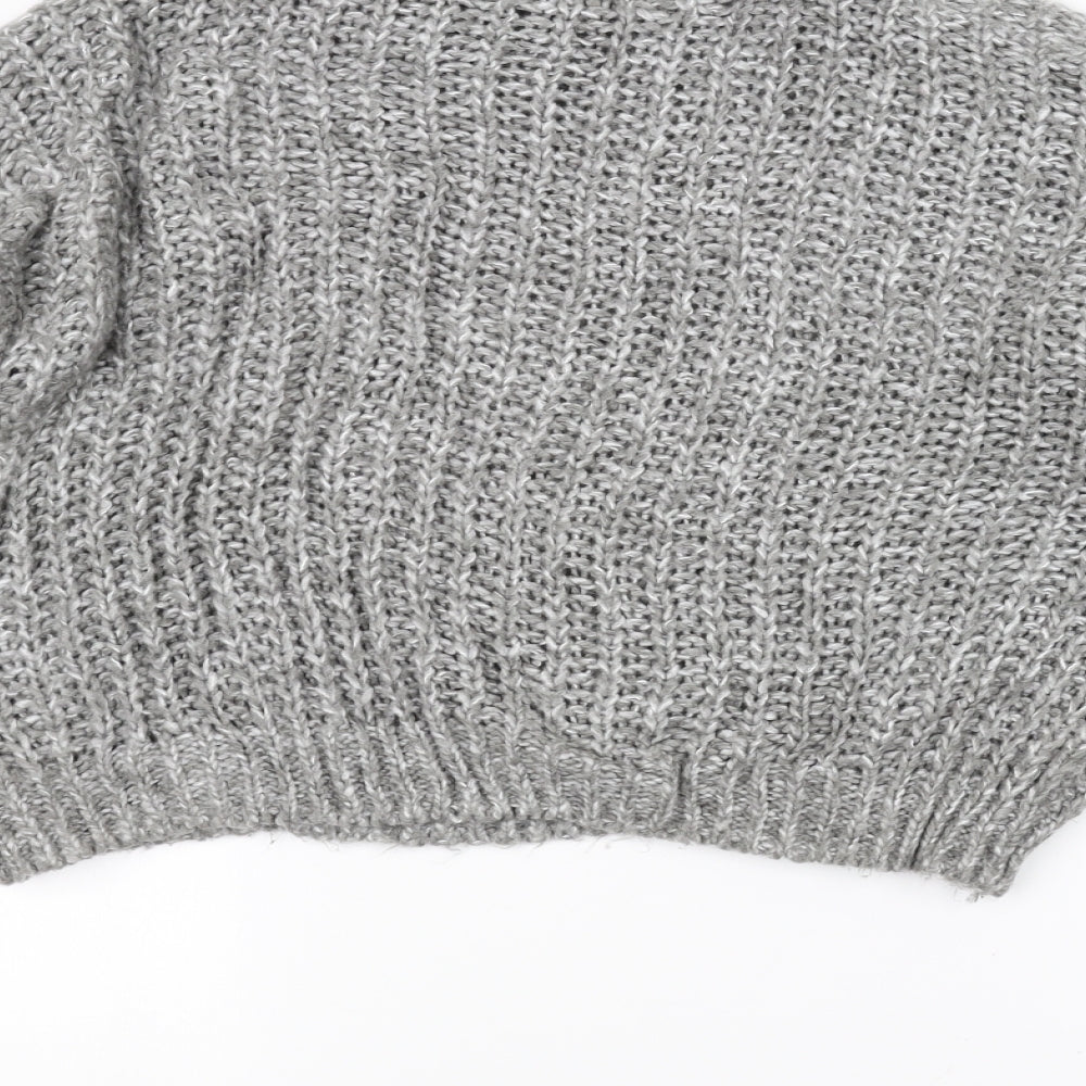 Tu Womens Grey  Knit Pullover Jumper Size 10