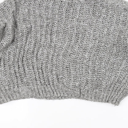 Tu Womens Grey  Knit Pullover Jumper Size 10