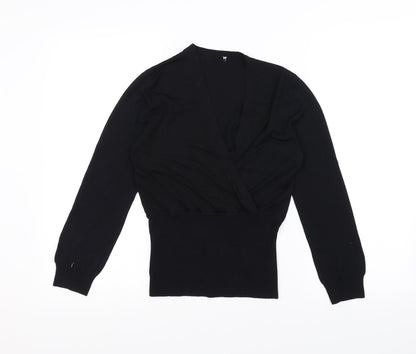Womens UK Size S Preworn Black Basic Blouse