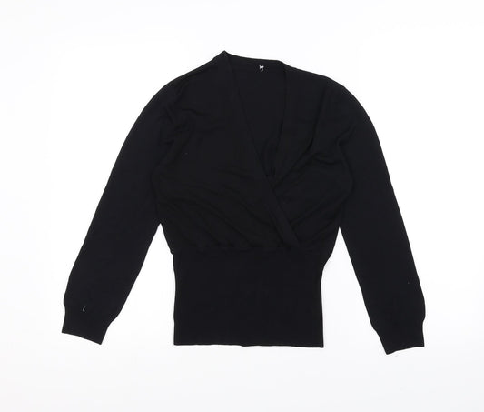 Womens UK Size S Preworn Black Basic Blouse