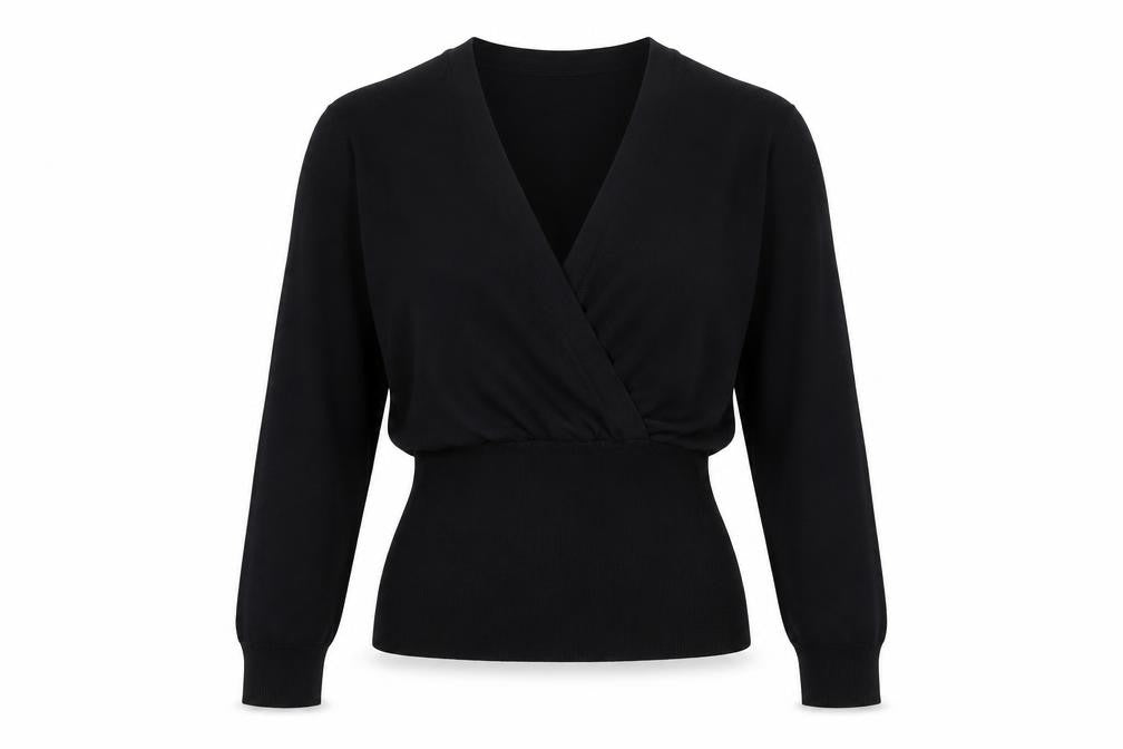 Womens UK Size S Preworn Black Basic Blouse