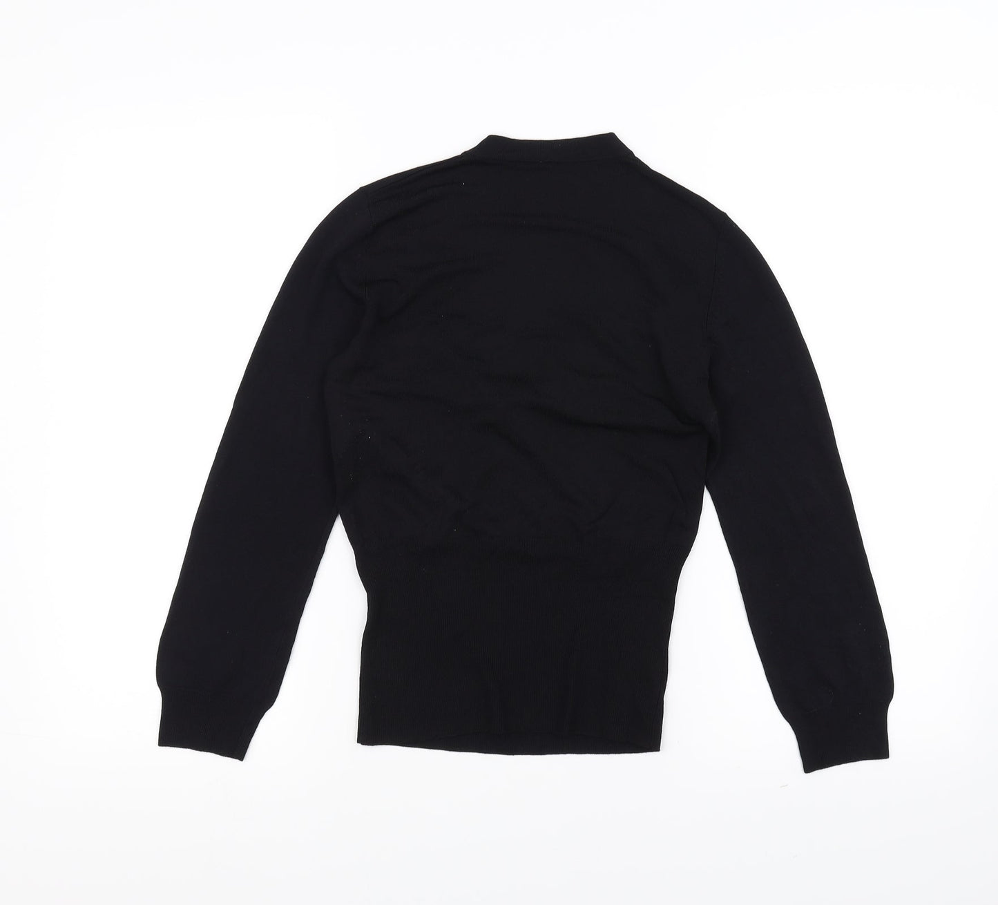 Womens UK Size S Preworn Black Basic Blouse