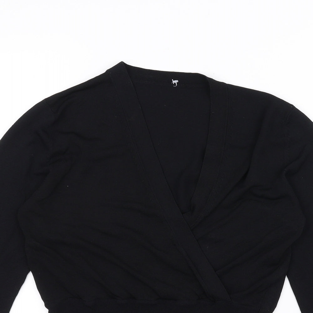 Womens UK Size S Preworn Black Basic Blouse