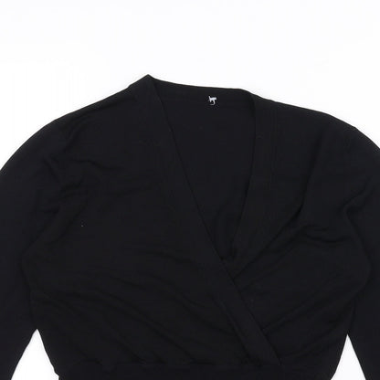 Womens UK Size S Preworn Black Basic Blouse