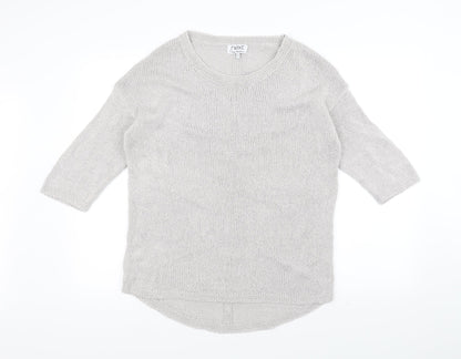 NEXT Womens White  Knit Pullover Jumper Size 10