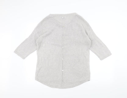 NEXT Womens White  Knit Pullover Jumper Size 10