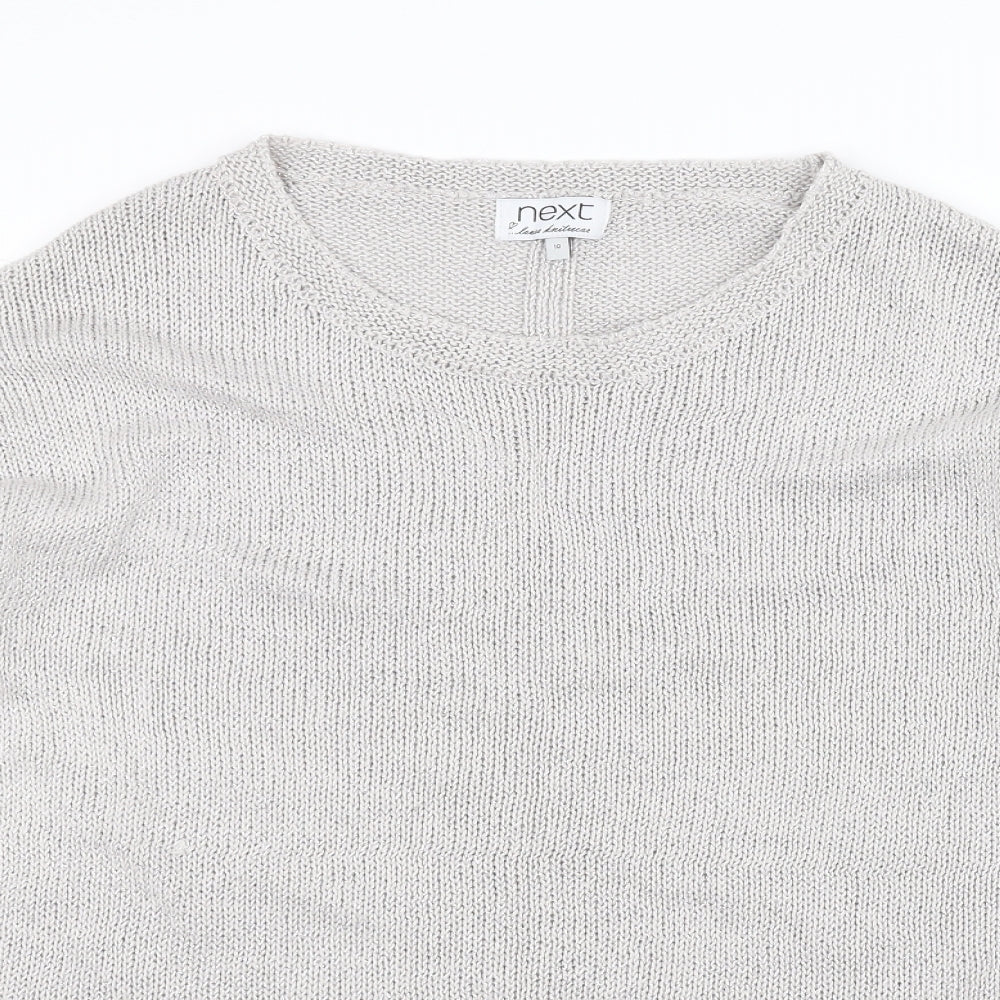NEXT Womens White  Knit Pullover Jumper Size 10