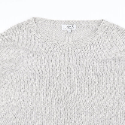 NEXT Womens White  Knit Pullover Jumper Size 10