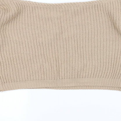 Missguided Womens Brown  Knit Pullover Jumper Size S