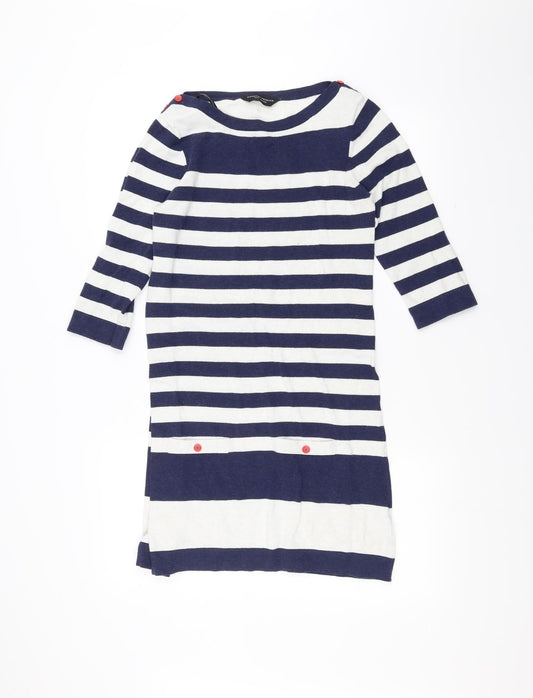 Dorothy Perkins Womens Blue Striped  A-Line  Size 10
