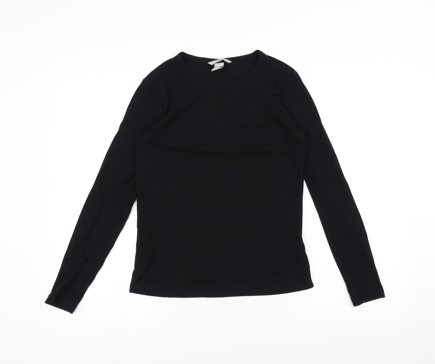 Womens UK Size S H&M Black Basic T-Shirt