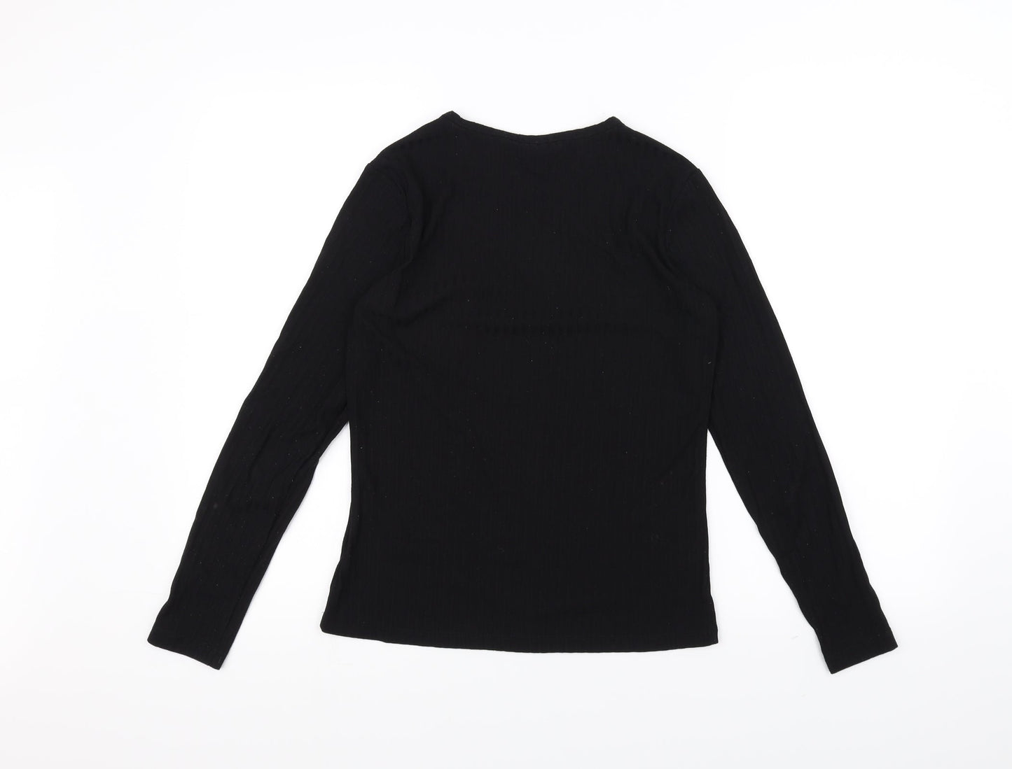 Womens UK Size S H&M Black Basic T-Shirt