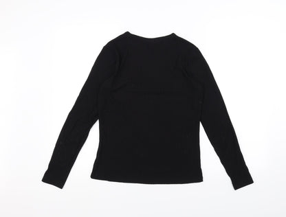 Womens UK Size S H&M Black Basic T-Shirt