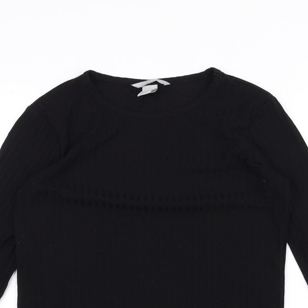 Womens UK Size S H&M Black Basic T-Shirt