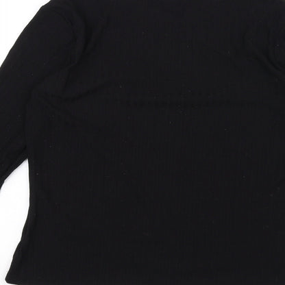 Womens UK Size S H&M Black Basic T-Shirt