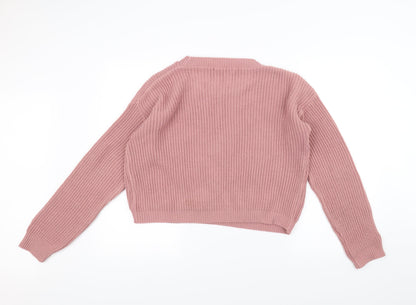 Missguided Womens Pink  Knit Pullover Jumper Size M