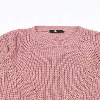 Missguided Womens Pink  Knit Pullover Jumper Size M