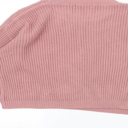 Missguided Womens Pink  Knit Pullover Jumper Size M