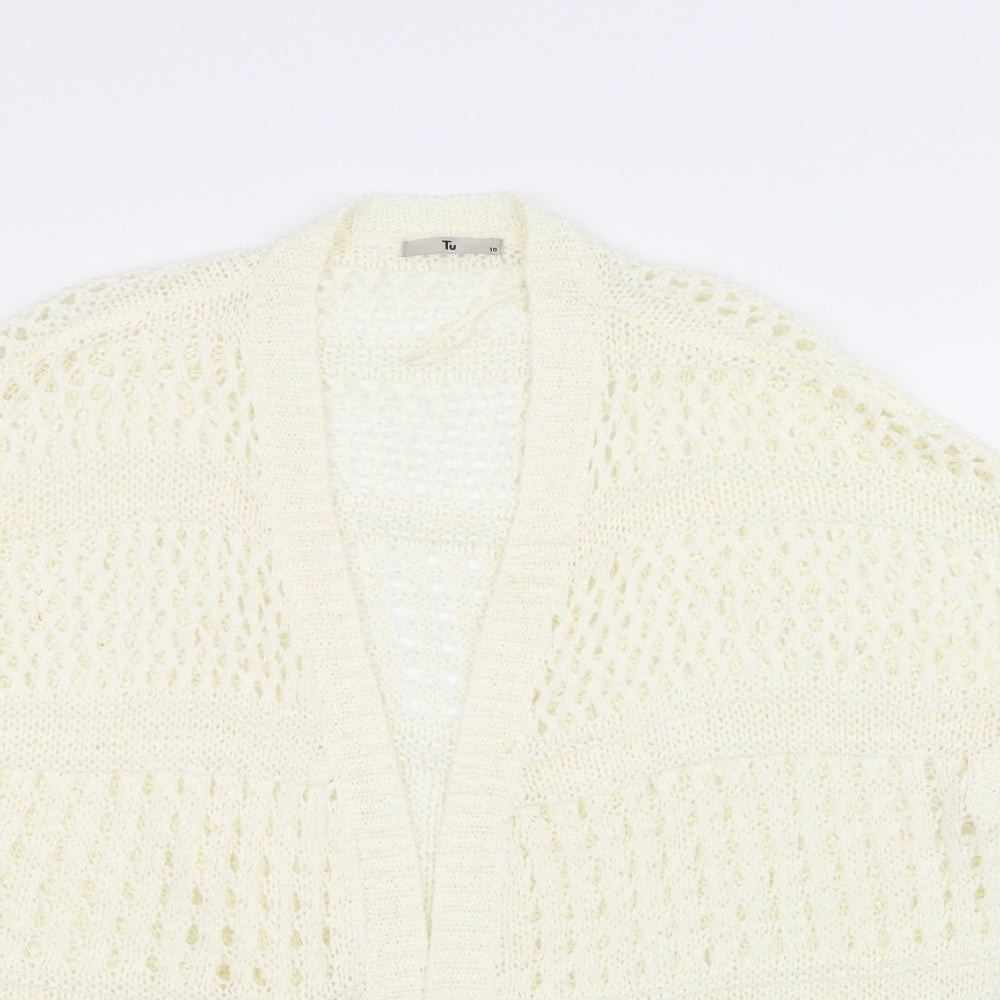TU Womens White   Cardigan Jumper Size 10