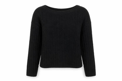 Femme Luxe Womens Black  Knit Pullover Jumper Size M