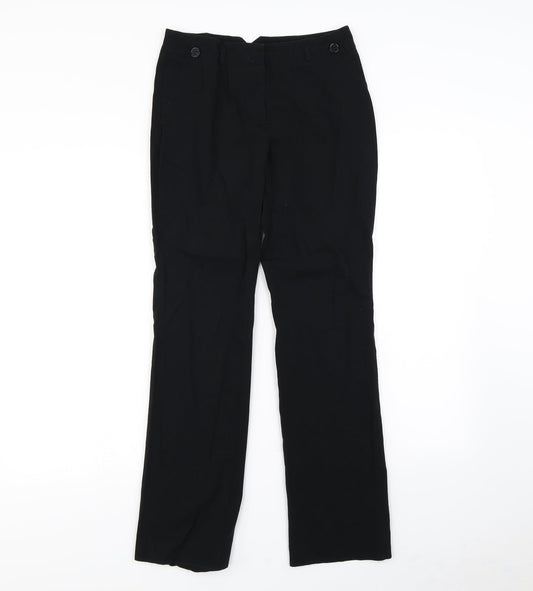 Womens UK Size 6 NEXT Regular Fit Dress Pants Black Trousers