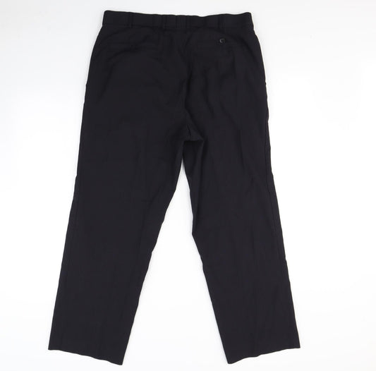 Preworn Mens Black   Dress Pants Trousers Size 36 in L30 in