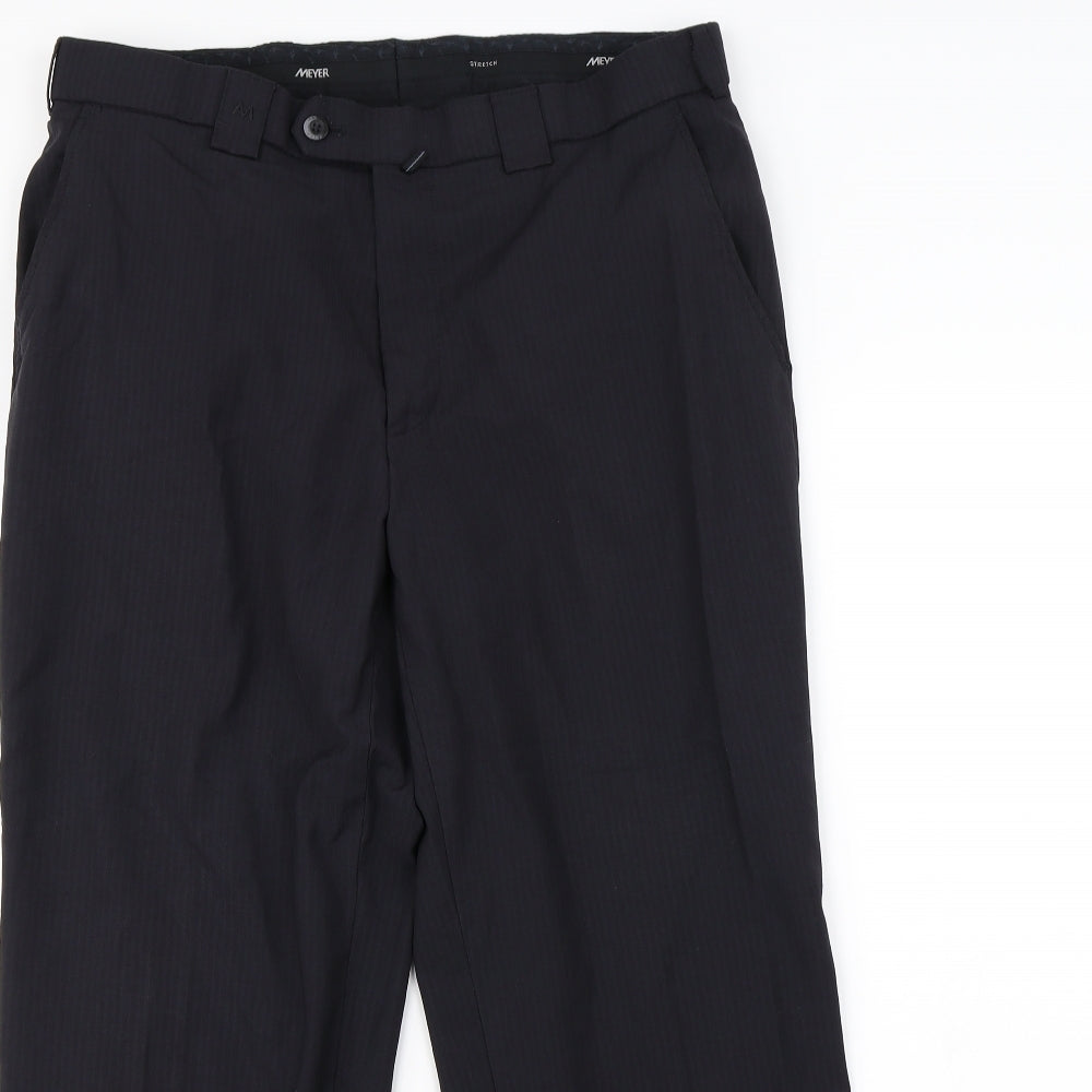 Preworn Mens Black   Dress Pants Trousers Size 36 in L30 in