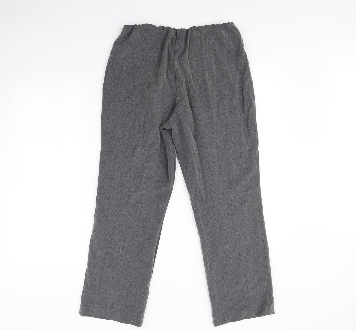 Womens UK Size 12 Bonmarché Regular Fit Dress Pants Grey Trousers